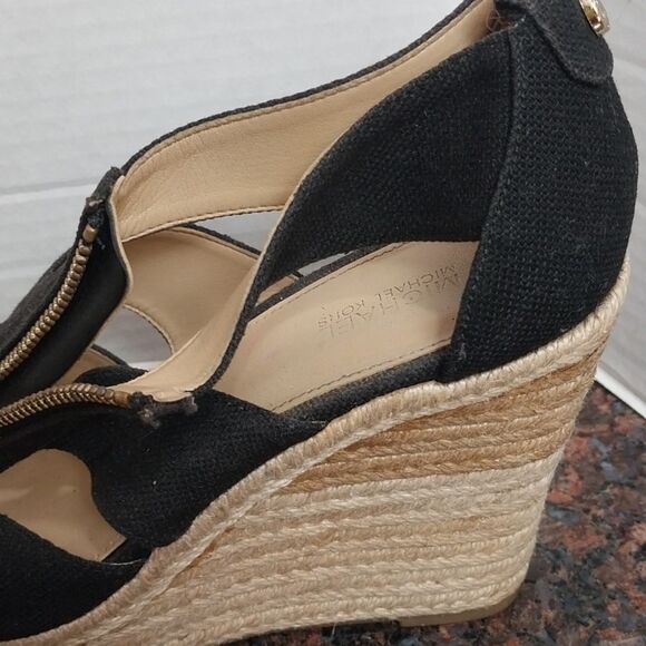 Michael Kors Black and Cream Wedge Sandals...Size 6.5. - Picture 8 of 8